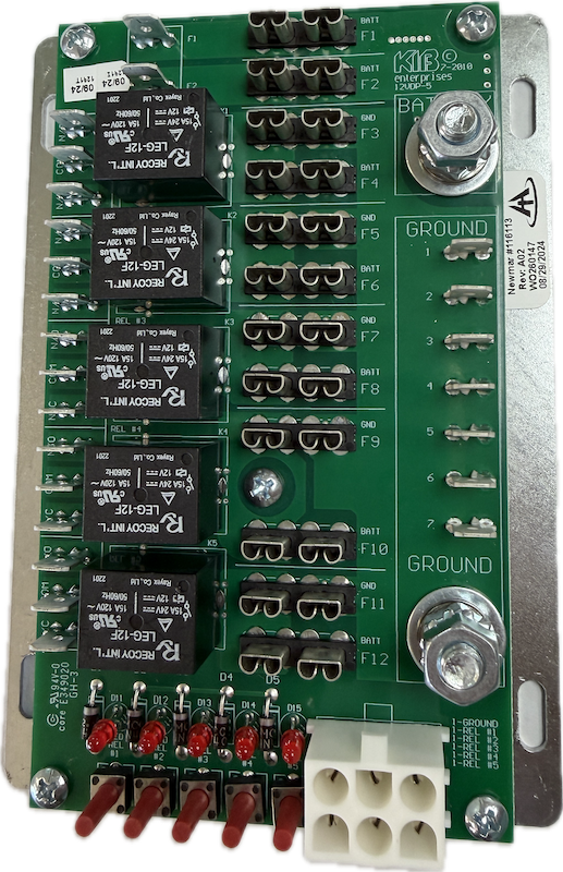 KIB Relay Panel Circuit Board 12VDP-5