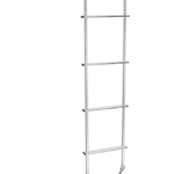 STROMBERG CARLSON Folding Chrome Universal Exterior RV ADJUSTABLE Ladder LA-401