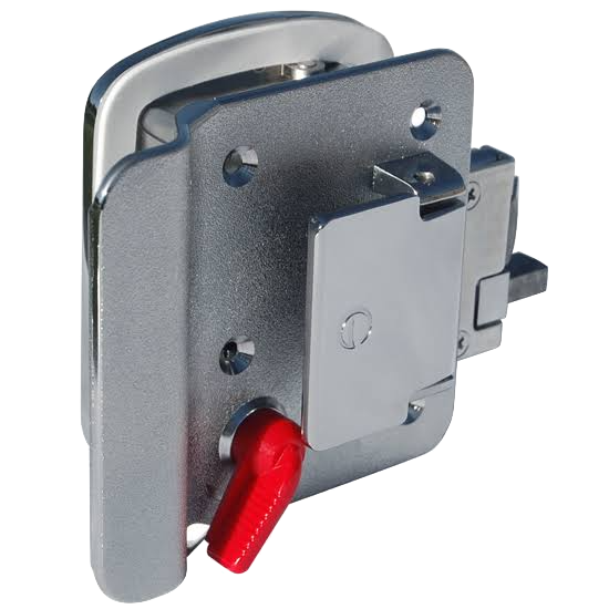 CHROME ENTRY DOOR LATCH ASSEMBLY 013-572 - Image 2