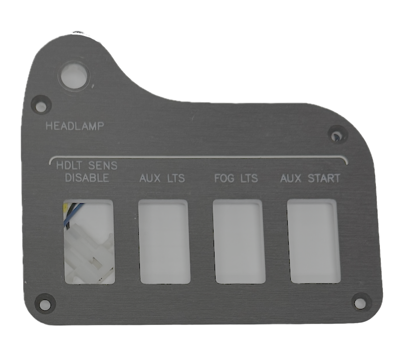 Charcoal Headlamp Four Gang Switch Bezel Assembly -No Switches