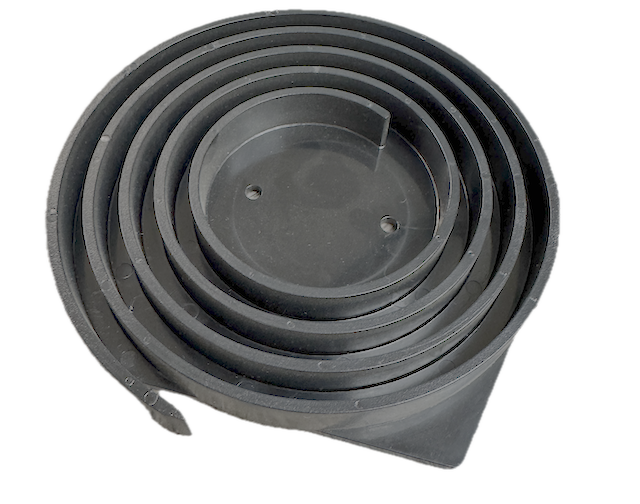 AIRSTREAM 5" Tambour Door LEFT Hand Track Black