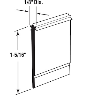 Prime-Line Clear M6227 Shower Door Bottom Seal -Star Shape 36" - Image 2