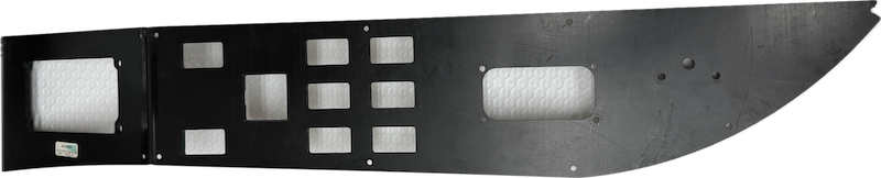 Dark Burlwood Drivers Side Console PL2213 -used - Image 2