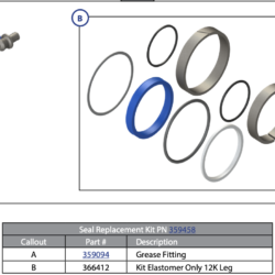Lippert Power Gear 359458 Seal Service Kit 12K