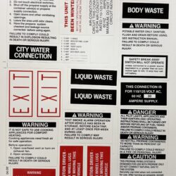 Safety Decals/Label Code Sheet TL5002