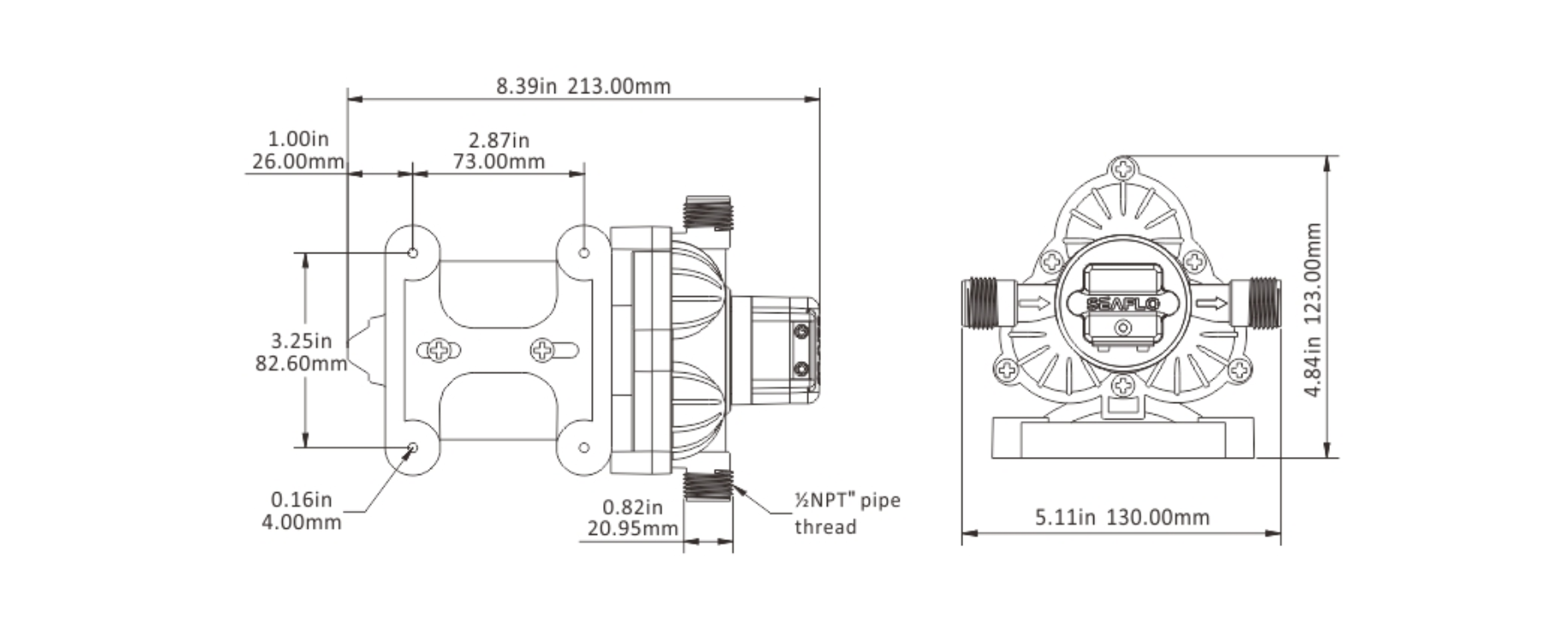 SEAFLO SFDP1-030-0454-33 12VOLT WATER PUMP - Image 5